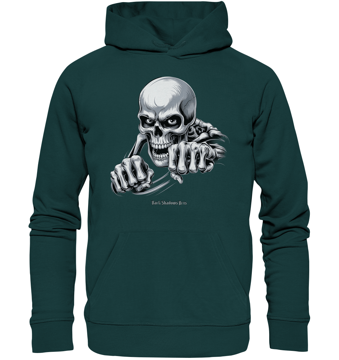 THE GRIP OF DEATH – Mystisches Schädel - Design mit intensiver Symbolik - Organic Hoodie | Hoodies | Dark Shadows Arts