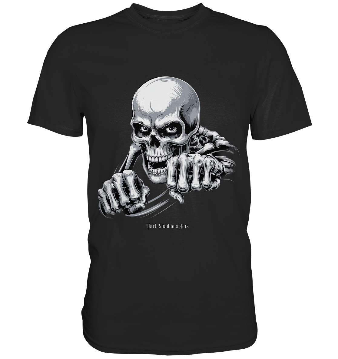 THE GRIP OF DEATH – Mystisches Schädel - Design mit intensiver Symbolik - Premium Shirt | Unisex - Shirts | Dark Shadows Arts