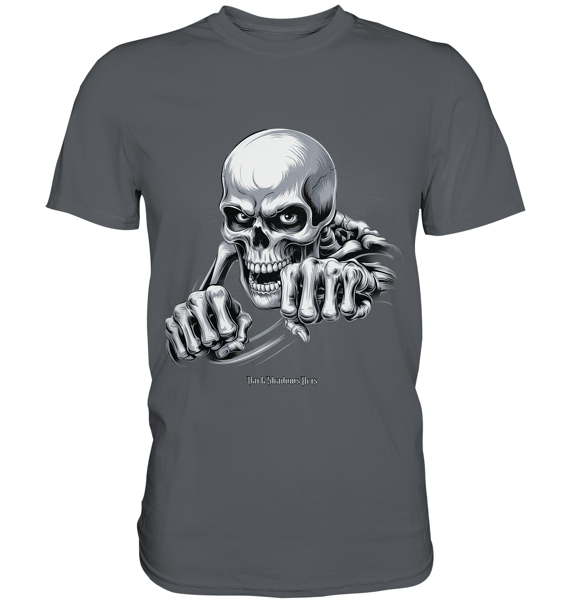 THE GRIP OF DEATH – Mystisches Schädel - Design mit intensiver Symbolik - Premium Shirt | Unisex - Shirts | Dark Shadows Arts