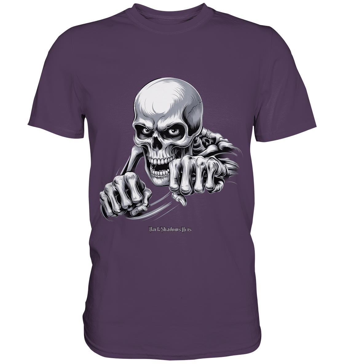 THE GRIP OF DEATH – Mystisches Schädel - Design mit intensiver Symbolik - Premium Shirt | Unisex - Shirts | Dark Shadows Arts