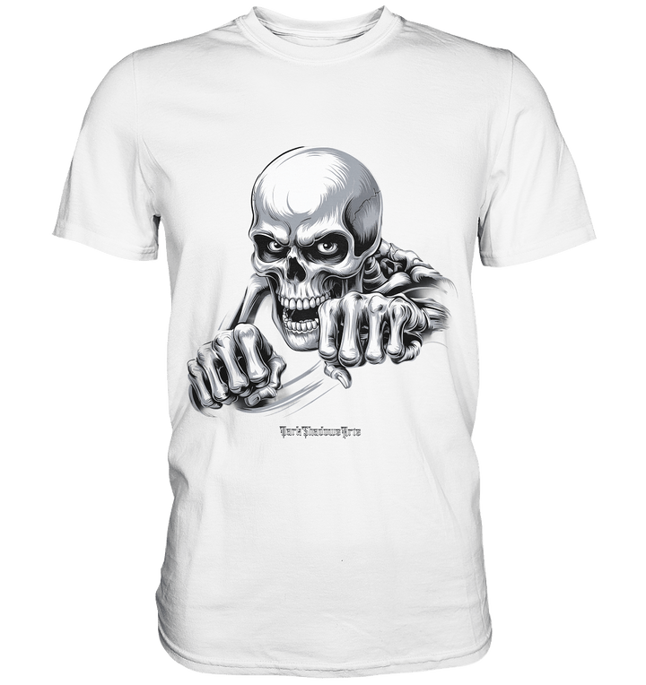 THE GRIP OF DEATH – Mystisches Schädel - Design mit intensiver Symbolik - Premium Shirt | Unisex - Shirts | Dark Shadows Arts