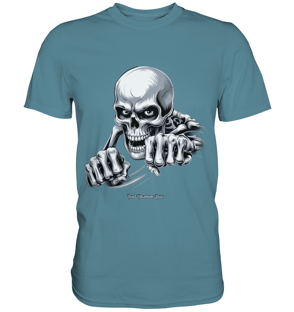 THE GRIP OF DEATH – Mystisches Schädel - Design mit intensiver Symbolik - Premium Shirt | Unisex - Shirts | Dark Shadows Arts