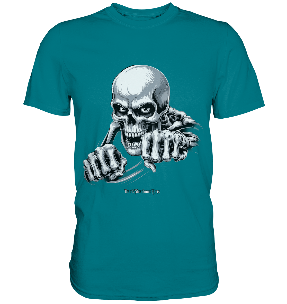 THE GRIP OF DEATH – Mystisches Schädel - Design mit intensiver Symbolik - Premium Shirt | Unisex - Shirts | Dark Shadows Arts