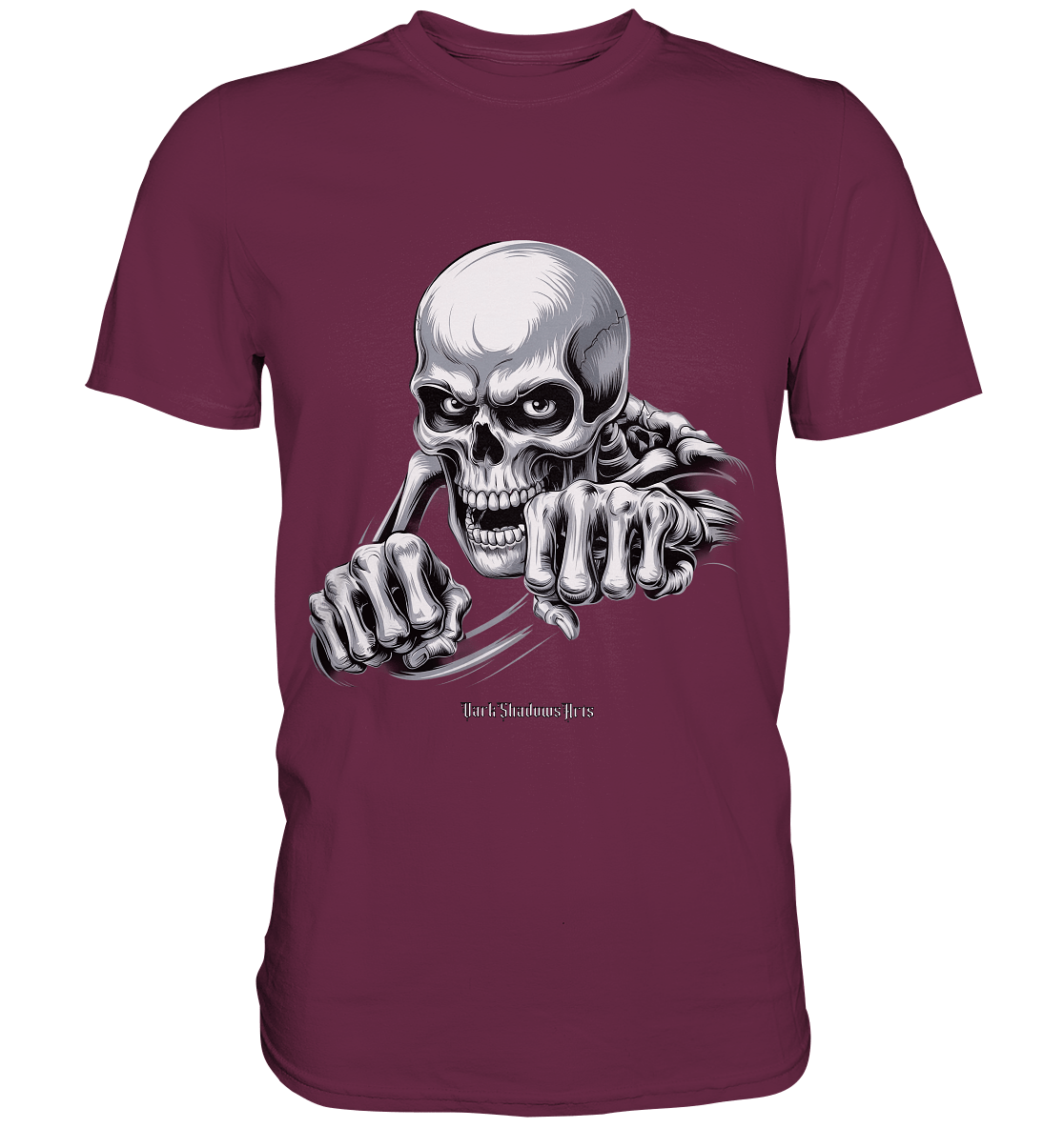 THE GRIP OF DEATH – Mystisches Schädel - Design mit intensiver Symbolik - Premium Shirt | Unisex - Shirts | Dark Shadows Arts