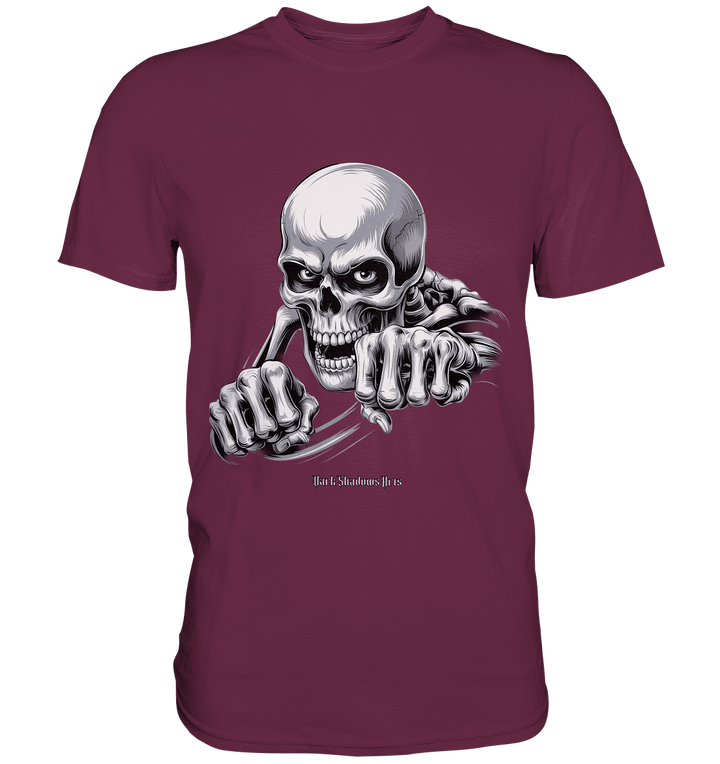 THE GRIP OF DEATH – Mystisches Schädel - Design mit intensiver Symbolik - Premium Shirt | Unisex - Shirts | Dark Shadows Arts