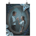 The Mirror Lovers - Gefangen im zerbrechlichen Kuss der Spiegelwelten - Poster Din A1 (hoch) | Wall Art | Dark Shadows Arts