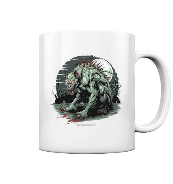 The Mythical Chupacabra – Monsterhund mit roten Augen & Stacheln - Tasse glossy | Trinkgefäße | Dark Shadows Arts