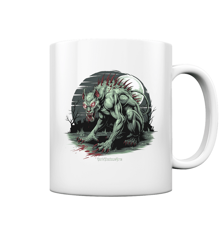 The Mythical Chupacabra – Monsterhund mit roten Augen & Stacheln - Tasse glossy | Trinkgefäße | Dark Shadows Arts