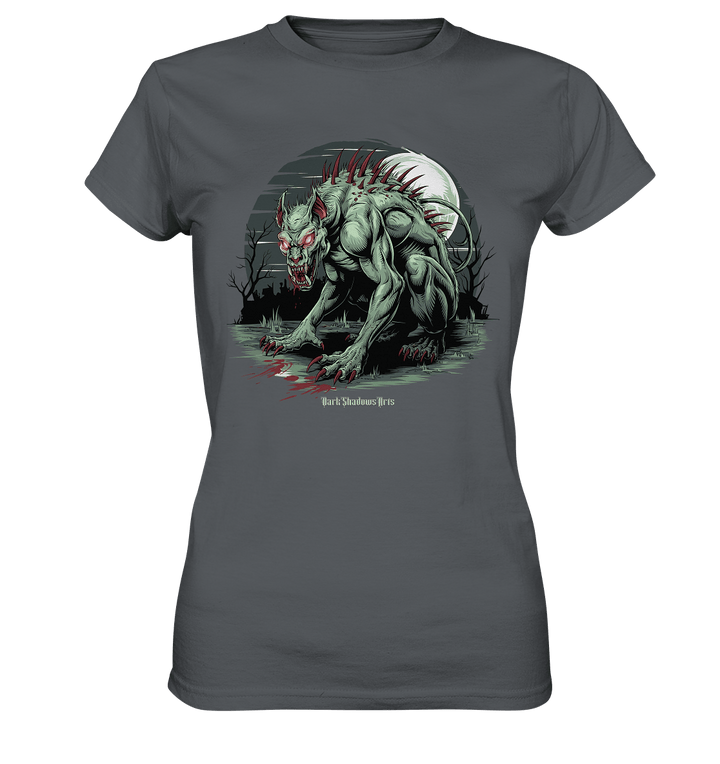 The Mythical Chupacabra with Glowing Red Eyes Horror und Gothic - Ladies Premium Shirt | Lady - Shirts | Dark Shadows Arts