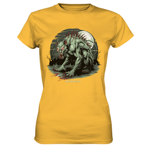 The Mythical Chupacabra with Glowing Red Eyes Horror und Gothic - Ladies Premium Shirt | Lady - Shirts | Dark Shadows Arts