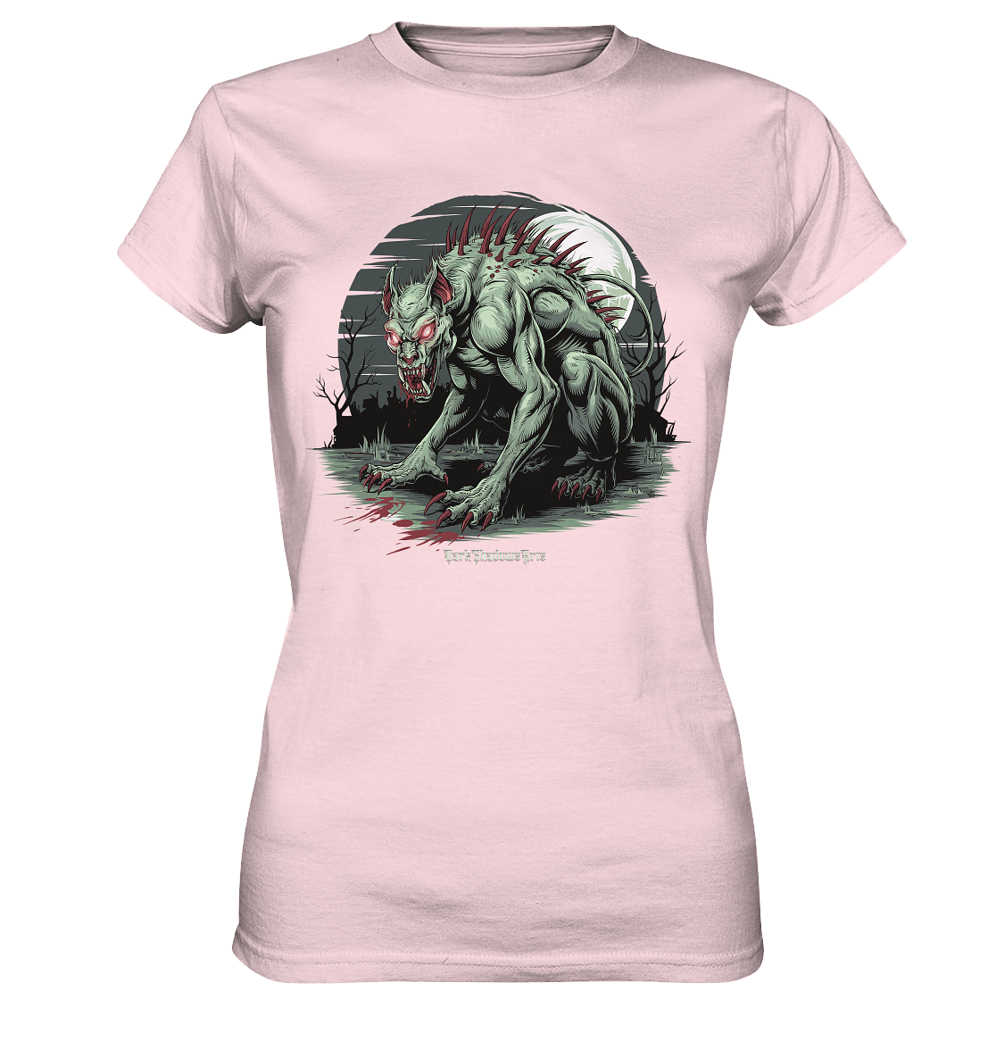 The Mythical Chupacabra with Glowing Red Eyes Horror und Gothic - Ladies Premium Shirt | Lady - Shirts | Dark Shadows Arts