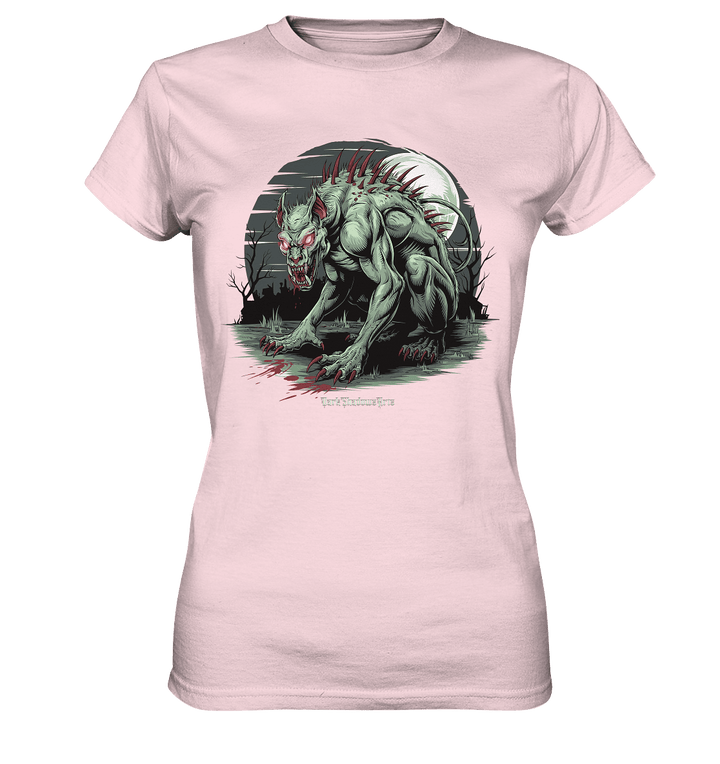 The Mythical Chupacabra with Glowing Red Eyes Horror und Gothic - Ladies Premium Shirt | Lady - Shirts | Dark Shadows Arts