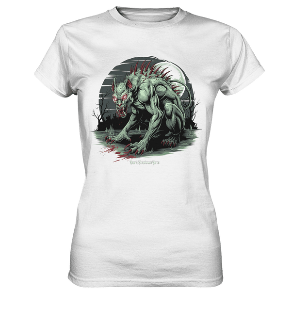 The Mythical Chupacabra with Glowing Red Eyes Horror und Gothic - Ladies Premium Shirt | Lady - Shirts | Dark Shadows Arts