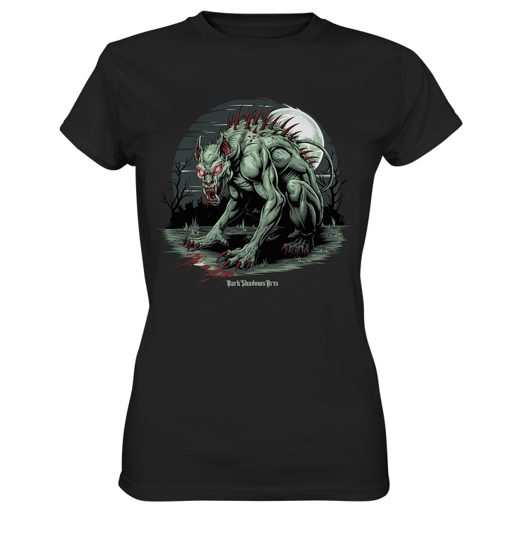The Mythical Chupacabra with Glowing Red Eyes Horror und Gothic - Ladies Premium Shirt | Lady - Shirts | Dark Shadows Arts