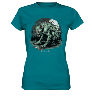 The Mythical Chupacabra with Glowing Red Eyes Horror und Gothic - Ladies Premium Shirt | Lady - Shirts | Dark Shadows Arts