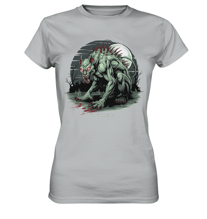 The Mythical Chupacabra with Glowing Red Eyes Horror und Gothic - Ladies Premium Shirt | Lady - Shirts | Dark Shadows Arts