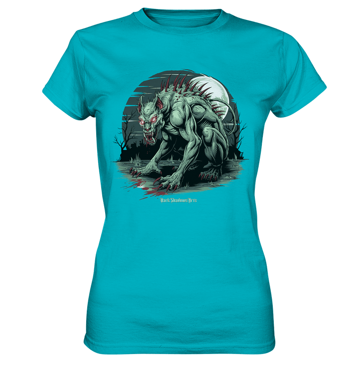 The Mythical Chupacabra with Glowing Red Eyes Horror und Gothic - Ladies Premium Shirt | Lady - Shirts | Dark Shadows Arts