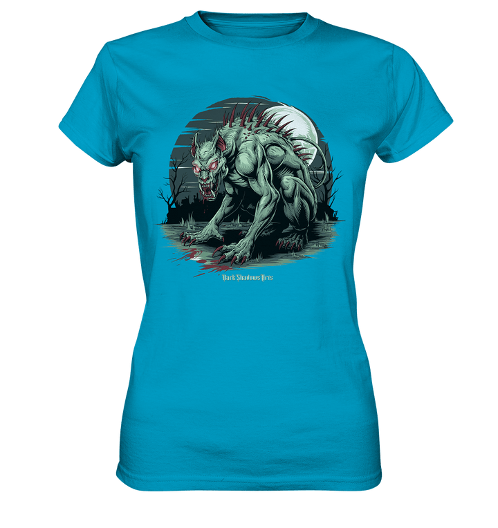 The Mythical Chupacabra with Glowing Red Eyes Horror und Gothic - Ladies Premium Shirt | Lady - Shirts | Dark Shadows Arts