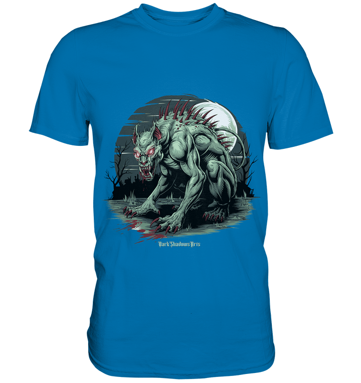 The Mythical Chupacabra with Glowing Red Eyes Horror und Gothic - Premium Shirt | Unisex - Shirts | Dark Shadows Arts