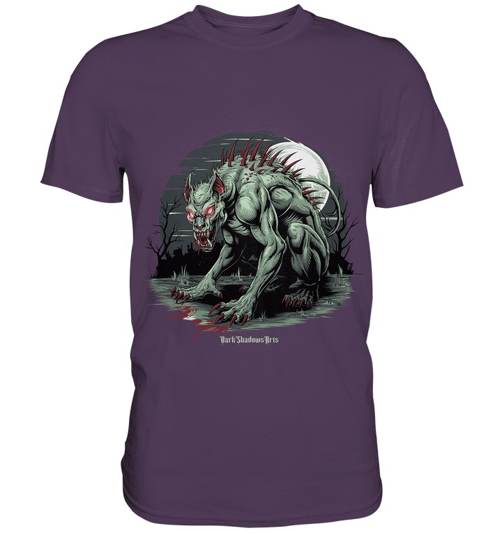 The Mythical Chupacabra with Glowing Red Eyes Horror und Gothic - Premium Shirt | Unisex - Shirts | Dark Shadows Arts