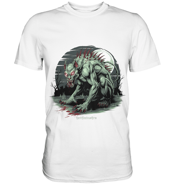 The Mythical Chupacabra with Glowing Red Eyes Horror und Gothic - Premium Shirt | Unisex - Shirts | Dark Shadows Arts