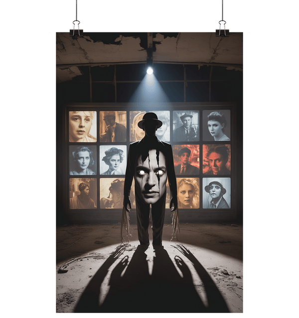 The Phantom of the Silent Cinema - Das schattenhafte Echo vergessener Filmlegenden . - Poster Din A1 (hoch) | Wall Art | Dark Shadows Arts