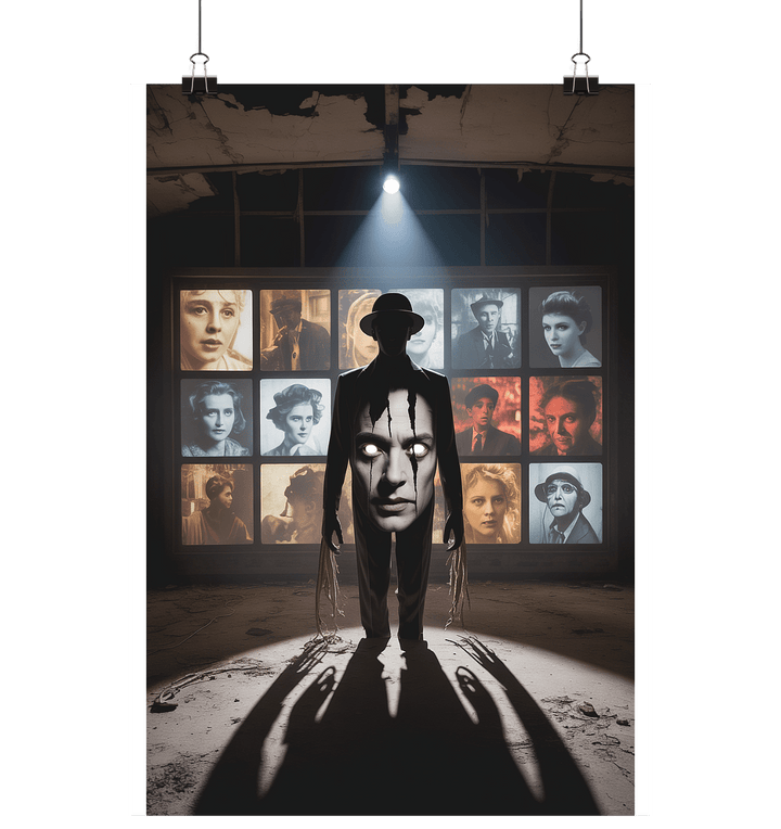 The Phantom of the Silent Cinema - Das schattenhafte Echo vergessener Filmlegenden . - Poster Din A1 (hoch) | Wall Art | Dark Shadows Arts
