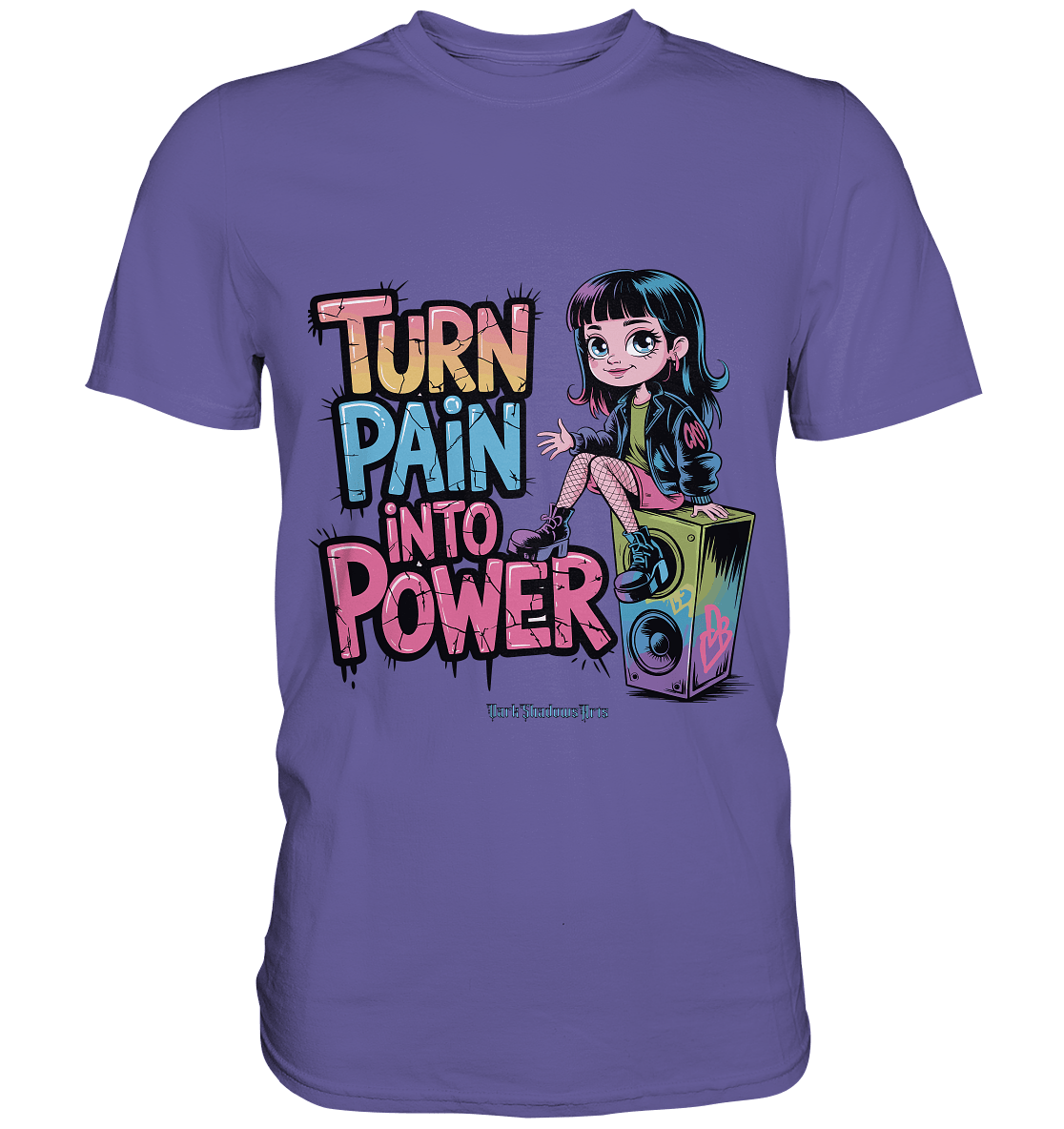 TURN PAIN INTO POWER – Rebellisches Design für kreative Köpfe - Premium Shirt | Unisex - Shirts | Dark Shadows Arts