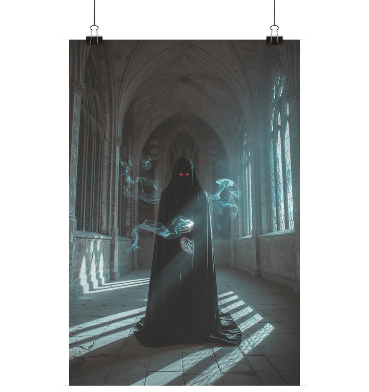 Veil of Shadows - Die geheimnisvolleGestalt im düsteren Licht - Poster Din A1 (hoch) | Wall Art | Dark Shadows Arts