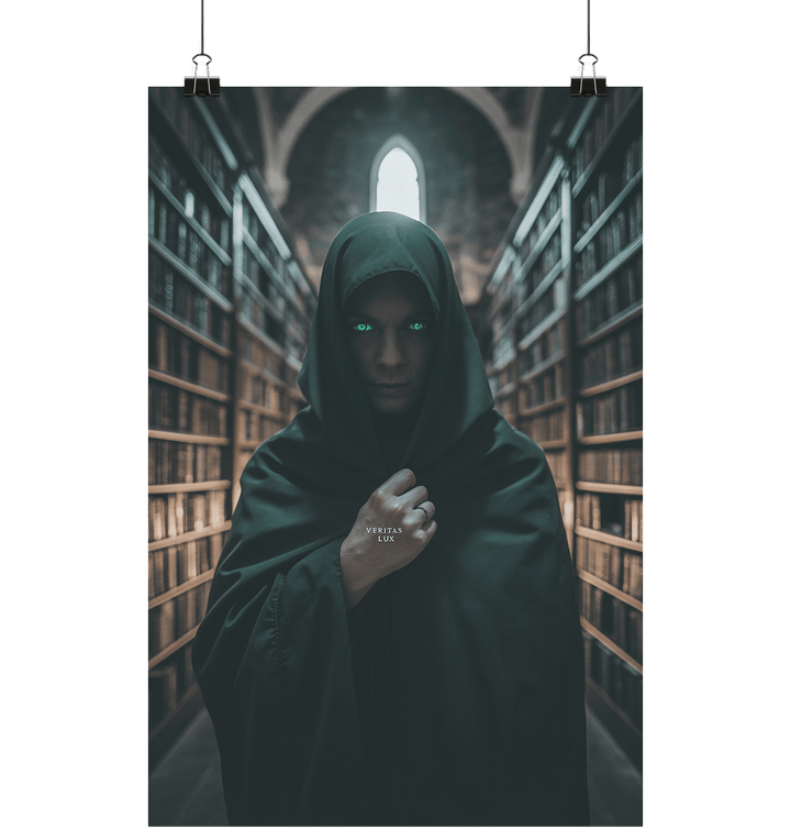 Veritas Lux - Die mystische Bibliothek des Wissens und der Erkenntnis - Poster Din A1 (hoch) | Wall Art | Dark Shadows Arts