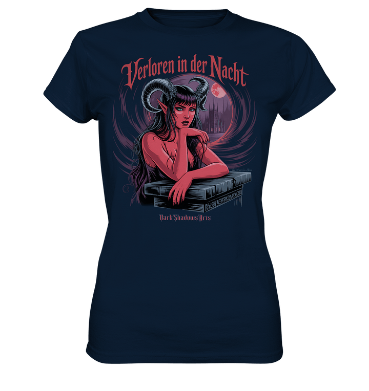 Verloren in der Nacht – Die dunkle Schönheit der Finsternis - Ladies Premium Shirt | Lady - Shirts | Dark Shadows Arts