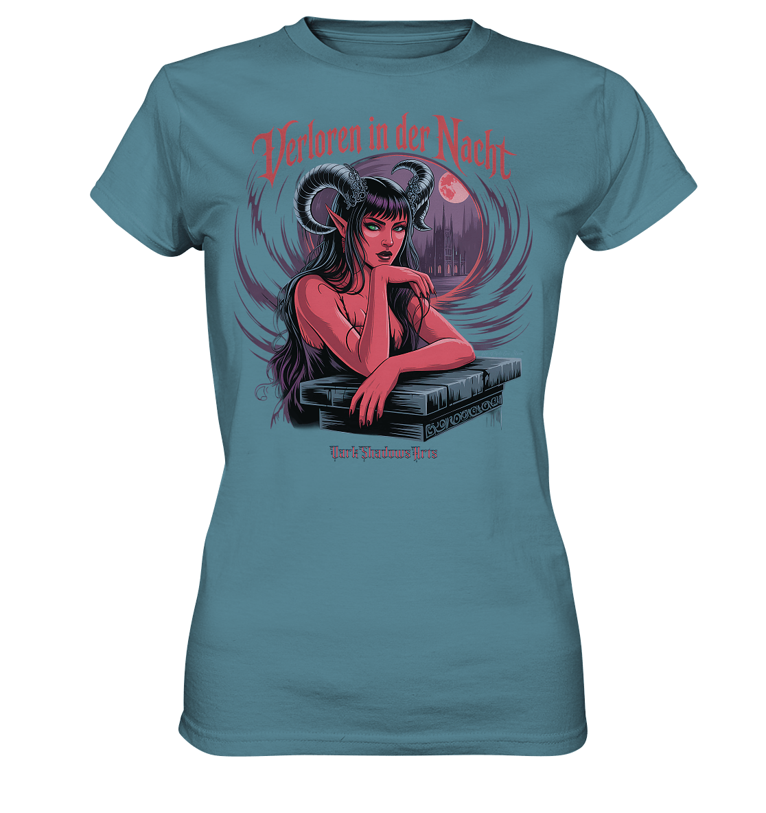Verloren in der Nacht – Die dunkle Schönheit der Finsternis - Ladies Premium Shirt | Lady - Shirts | Dark Shadows Arts