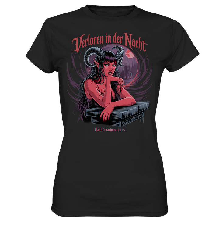 Verloren in der Nacht – Die dunkle Schönheit der Finsternis - Ladies Premium Shirt | Lady - Shirts | Dark Shadows Arts