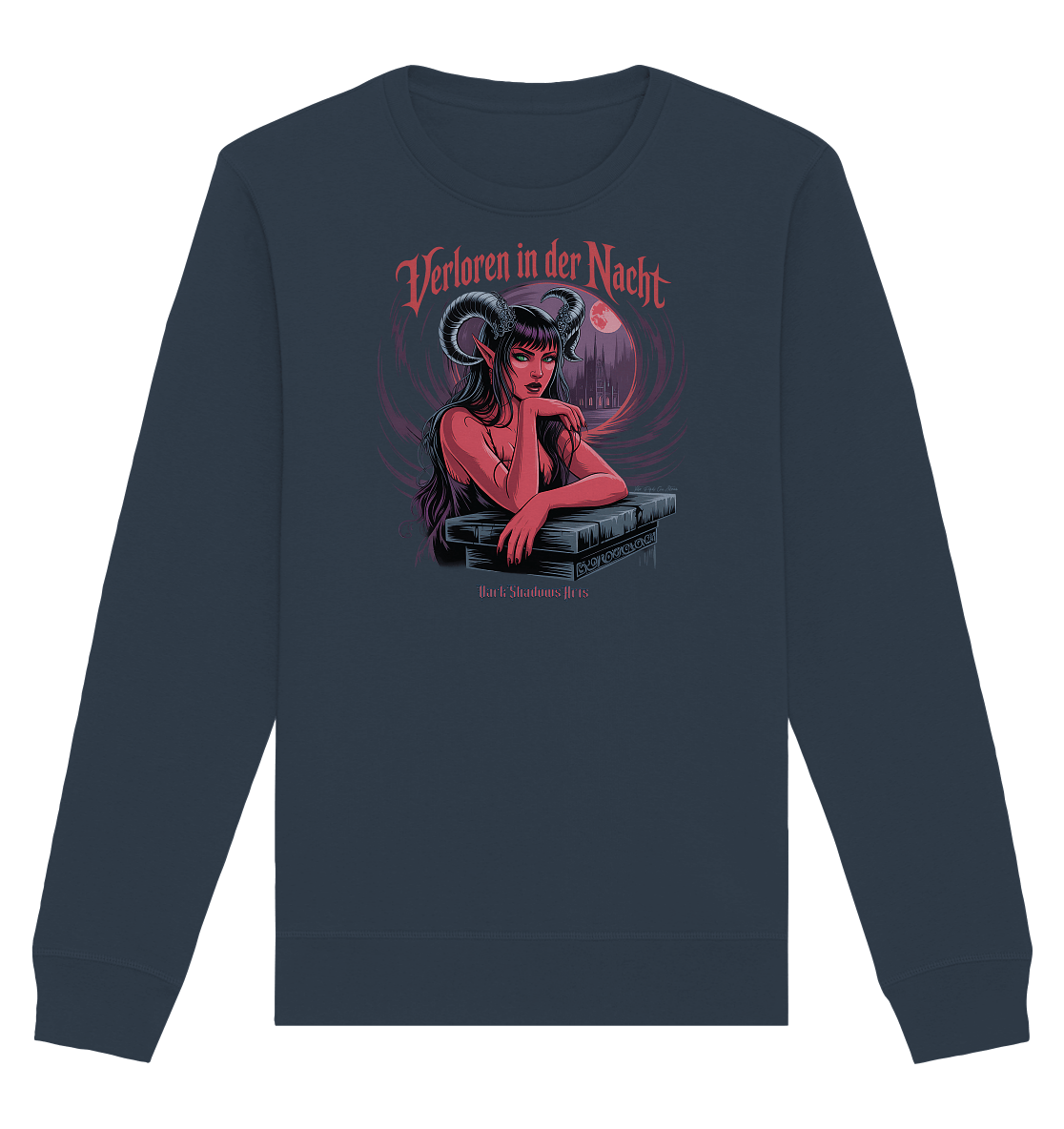 Verloren in der Nacht – Die dunkle Schönheit der Finsternis - Organic Basic Unisex Sweatshirt | Sweatshirts | Dark Shadows Arts