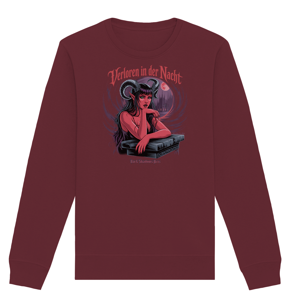 Verloren in der Nacht – Die dunkle Schönheit der Finsternis - Organic Basic Unisex Sweatshirt | Sweatshirts | Dark Shadows Arts