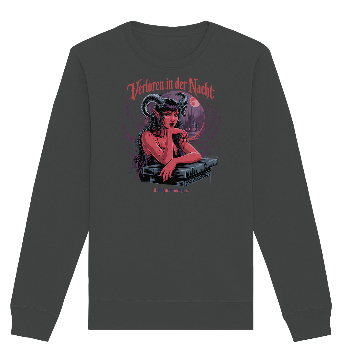 Verloren in der Nacht – Die dunkle Schönheit der Finsternis - Organic Basic Unisex Sweatshirt | Sweatshirts | Dark Shadows Arts