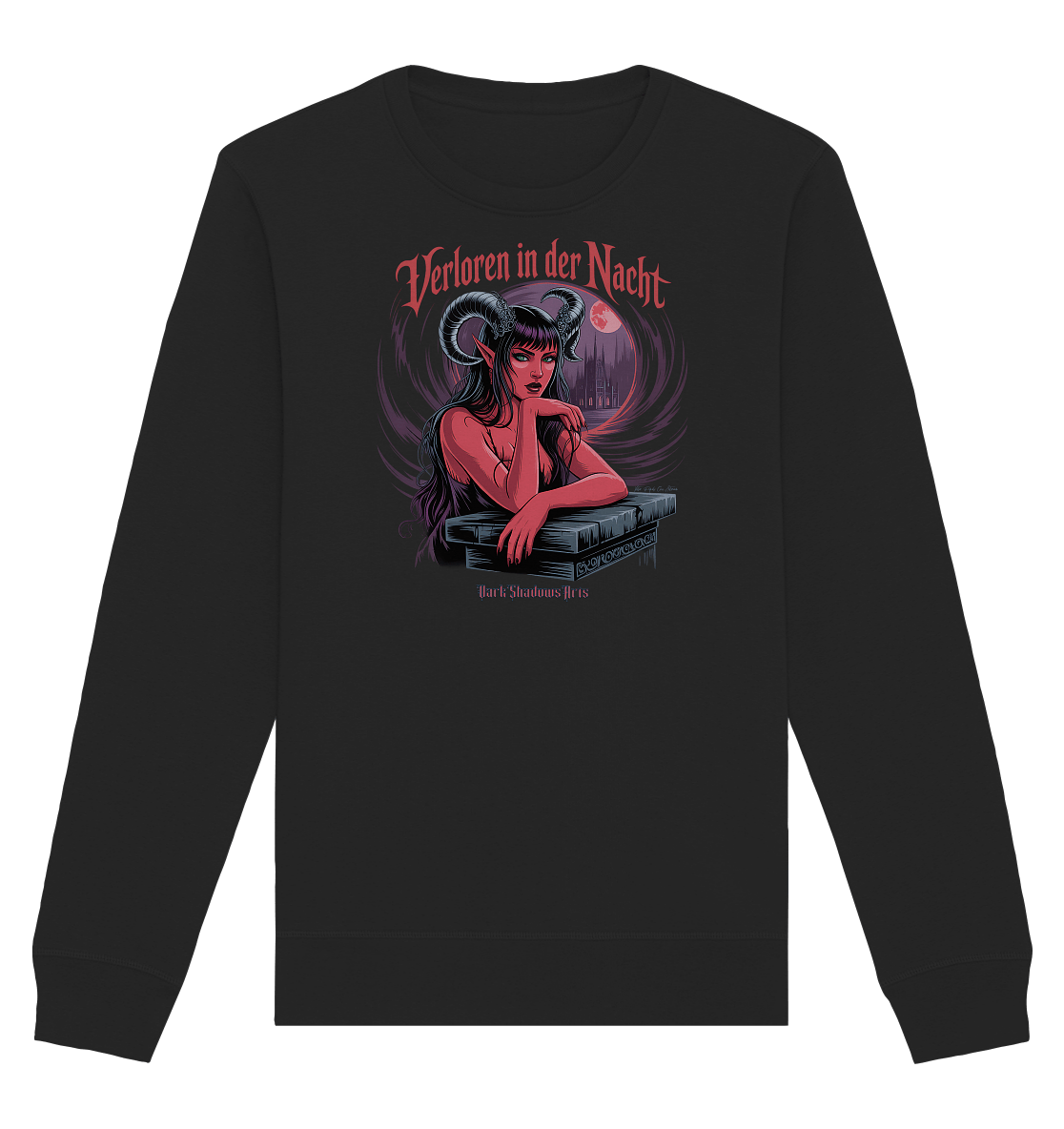Verloren in der Nacht – Die dunkle Schönheit der Finsternis - Organic Basic Unisex Sweatshirt | Sweatshirts | Dark Shadows Arts