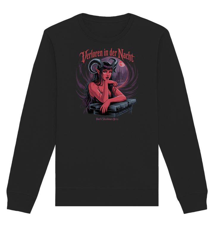 Verloren in der Nacht – Die dunkle Schönheit der Finsternis - Organic Basic Unisex Sweatshirt | Sweatshirts | Dark Shadows Arts