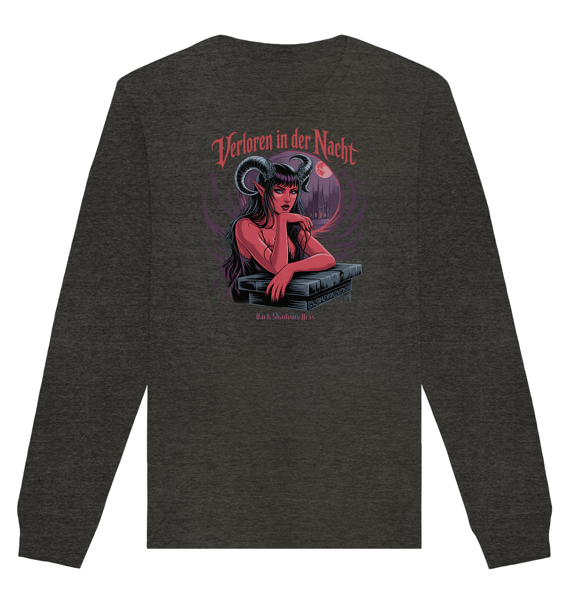 Verloren in der Nacht – Die dunkle Schönheit der Finsternis - Organic Basic Unisex Sweatshirt | Sweatshirts | Dark Shadows Arts