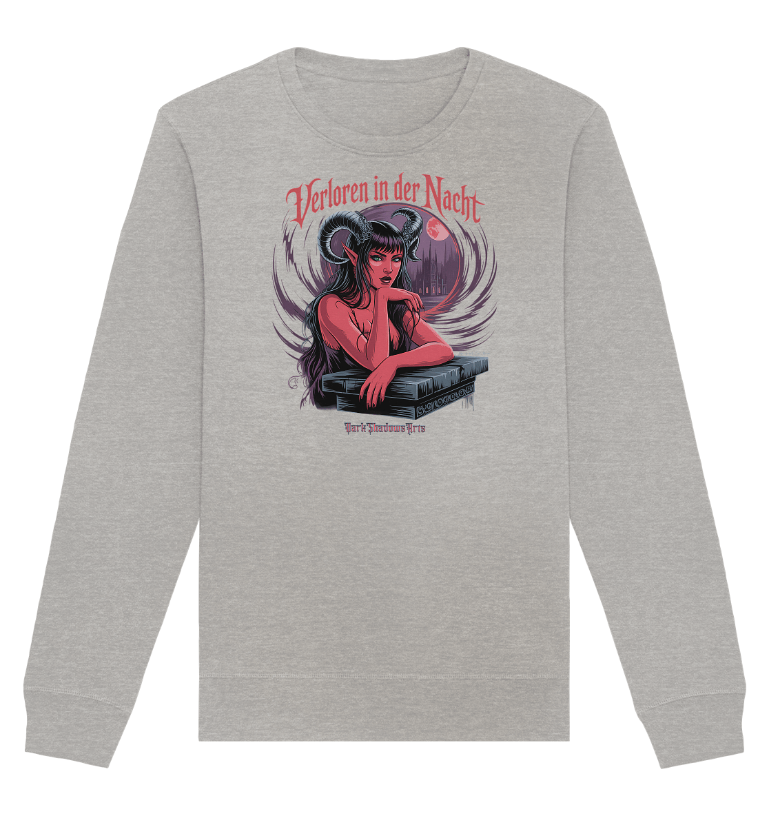 Verloren in der Nacht – Die dunkle Schönheit der Finsternis - Organic Basic Unisex Sweatshirt | Sweatshirts | Dark Shadows Arts