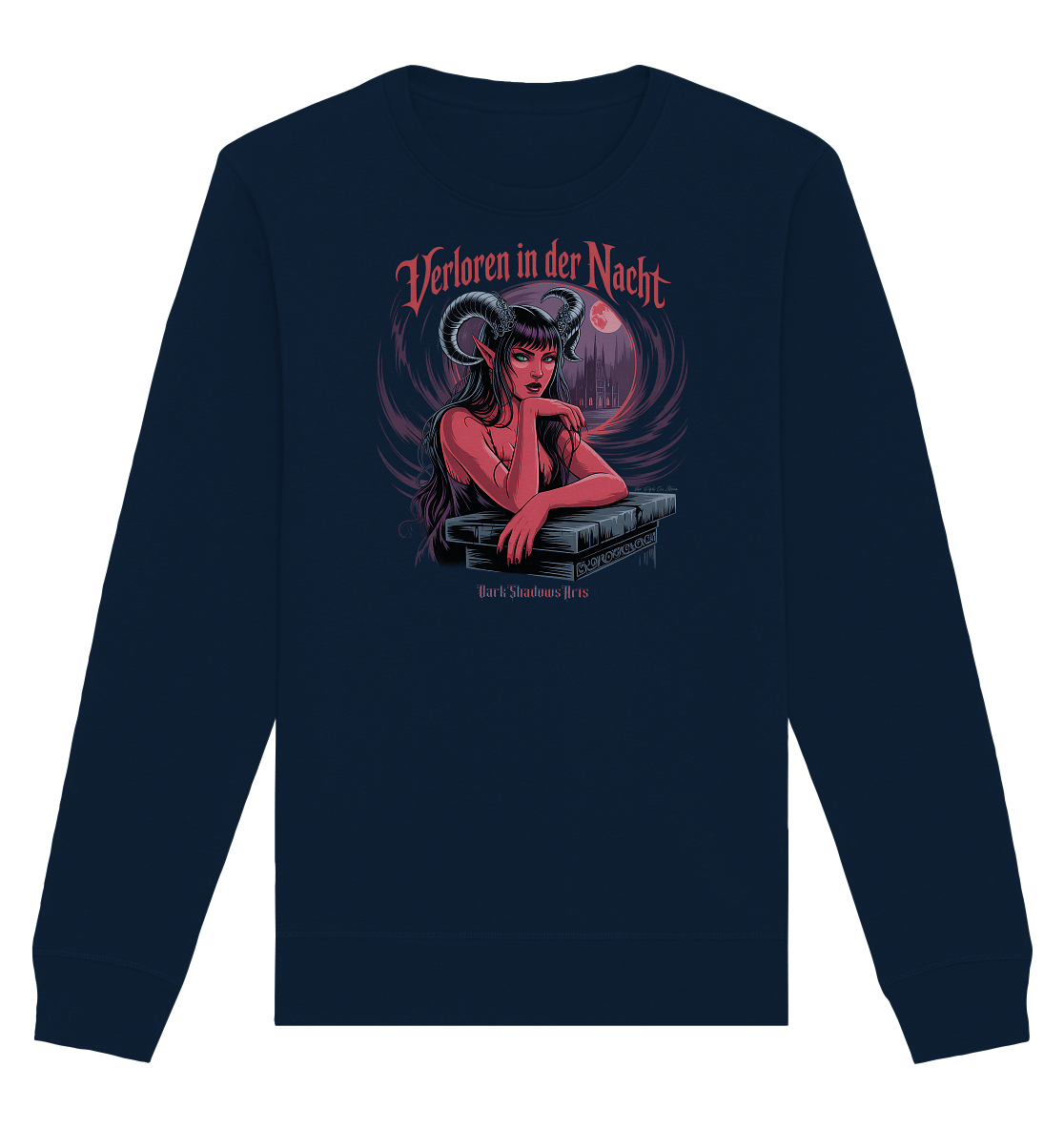 Verloren in der Nacht – Die dunkle Schönheit der Finsternis - Organic Basic Unisex Sweatshirt | Sweatshirts | Dark Shadows Arts