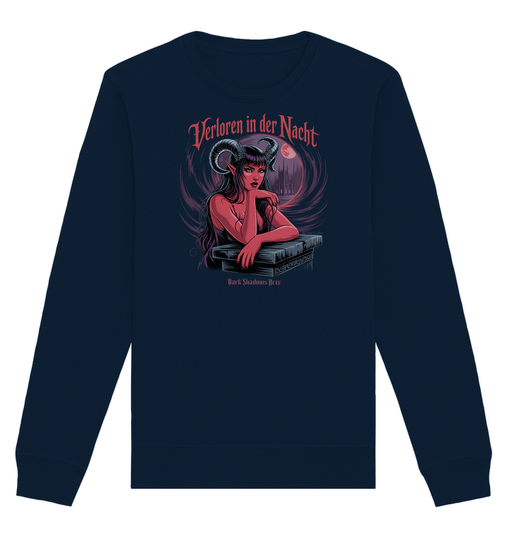 Verloren in der Nacht – Die dunkle Schönheit der Finsternis - Organic Basic Unisex Sweatshirt | Sweatshirts | Dark Shadows Arts