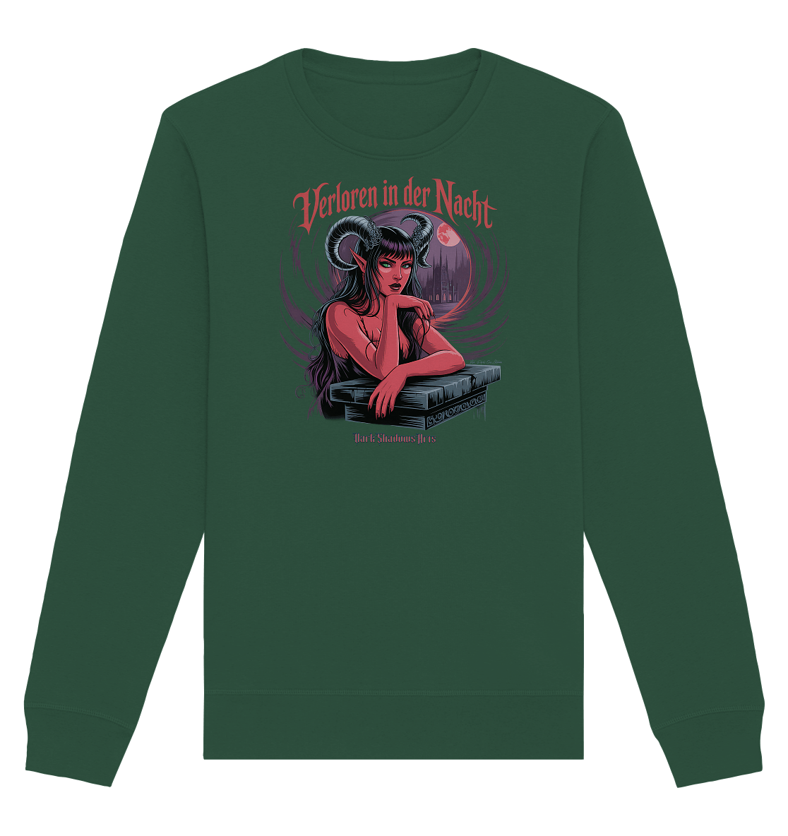 Verloren in der Nacht – Die dunkle Schönheit der Finsternis - Organic Basic Unisex Sweatshirt | Sweatshirts | Dark Shadows Arts