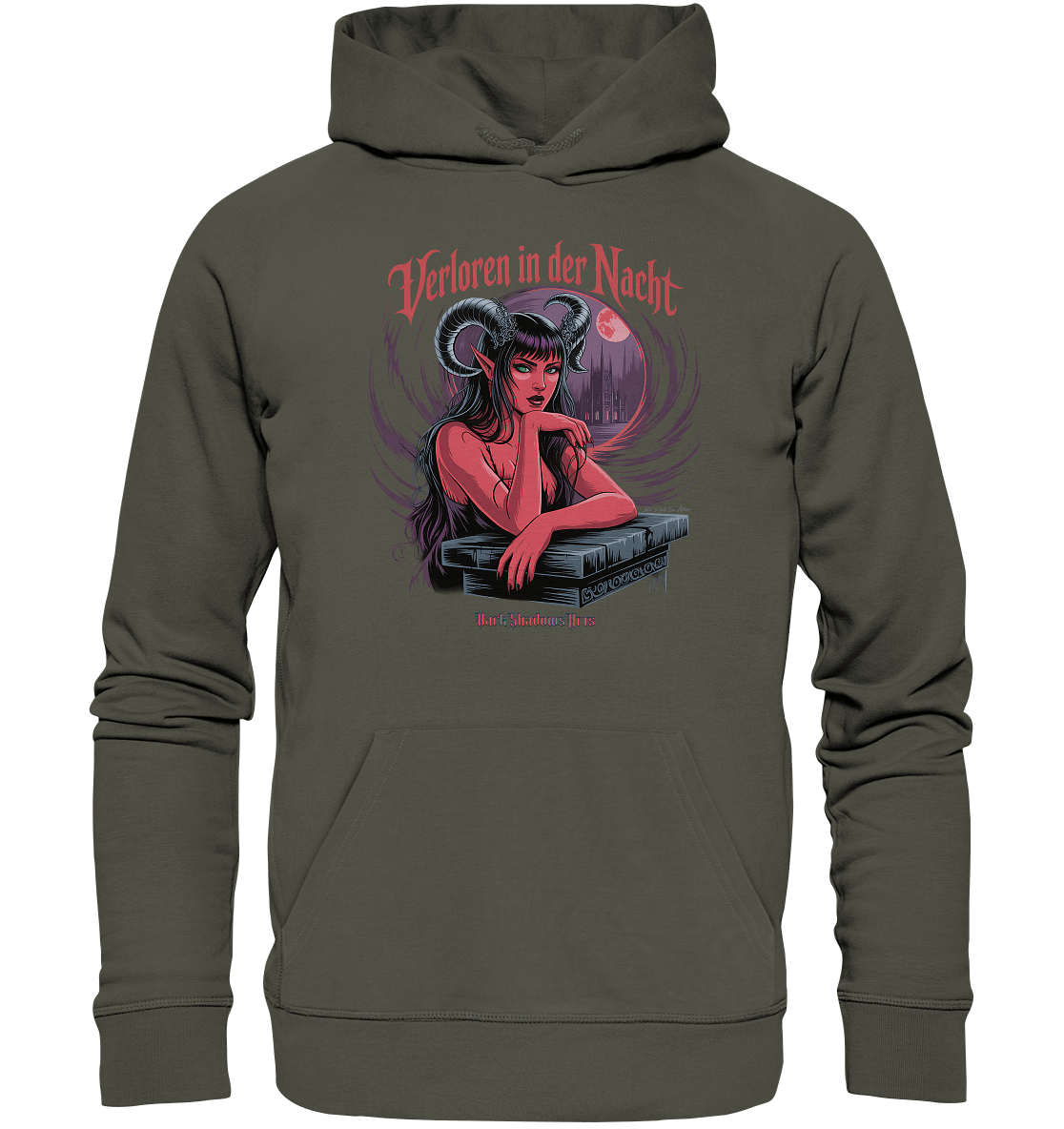 Verloren in der Nacht – Die dunkle Schönheit der Finsternis - Organic Hoodie | Hoodies | Dark Shadows Arts