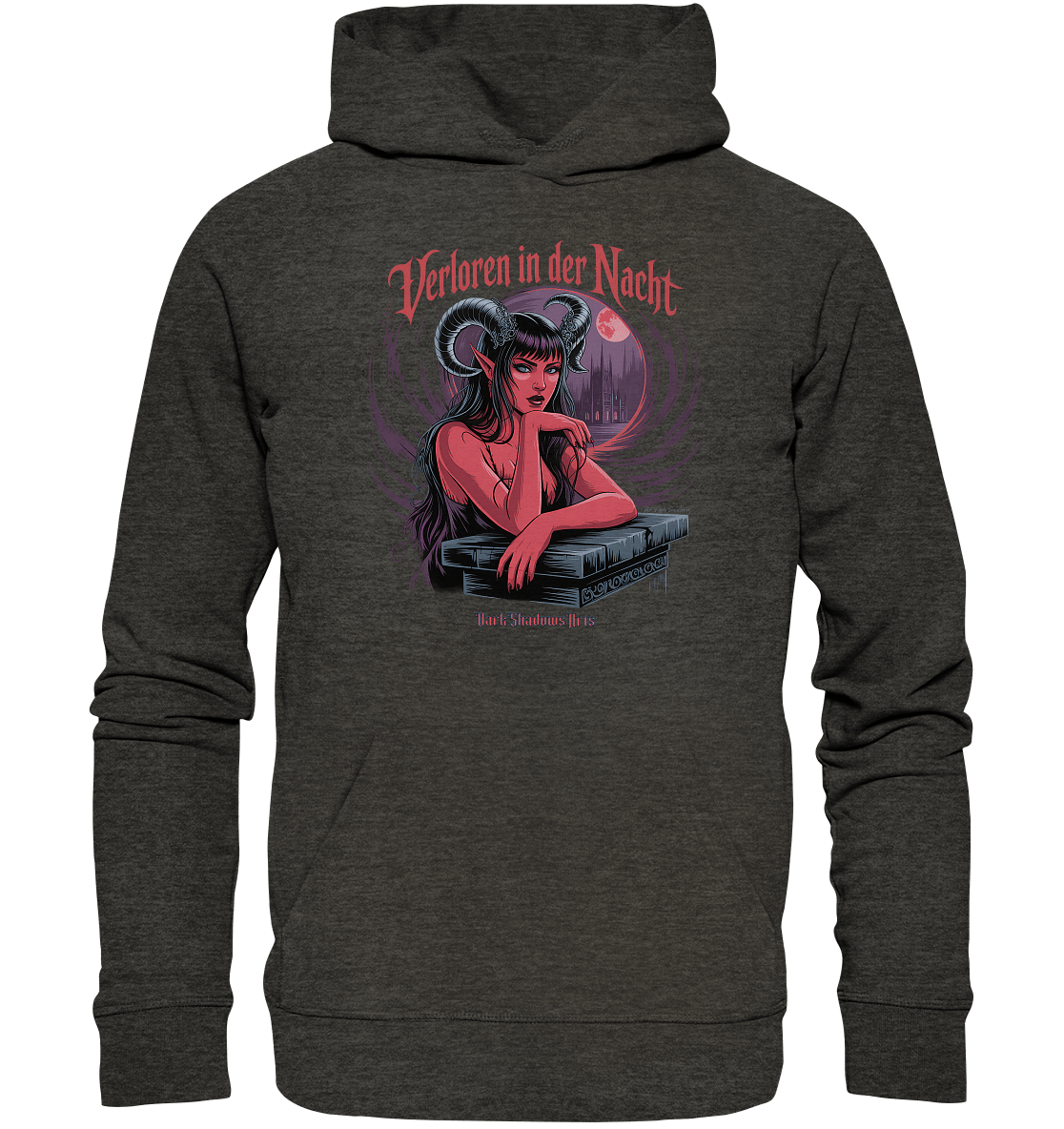 Verloren in der Nacht – Die dunkle Schönheit der Finsternis - Organic Hoodie | Hoodies | Dark Shadows Arts