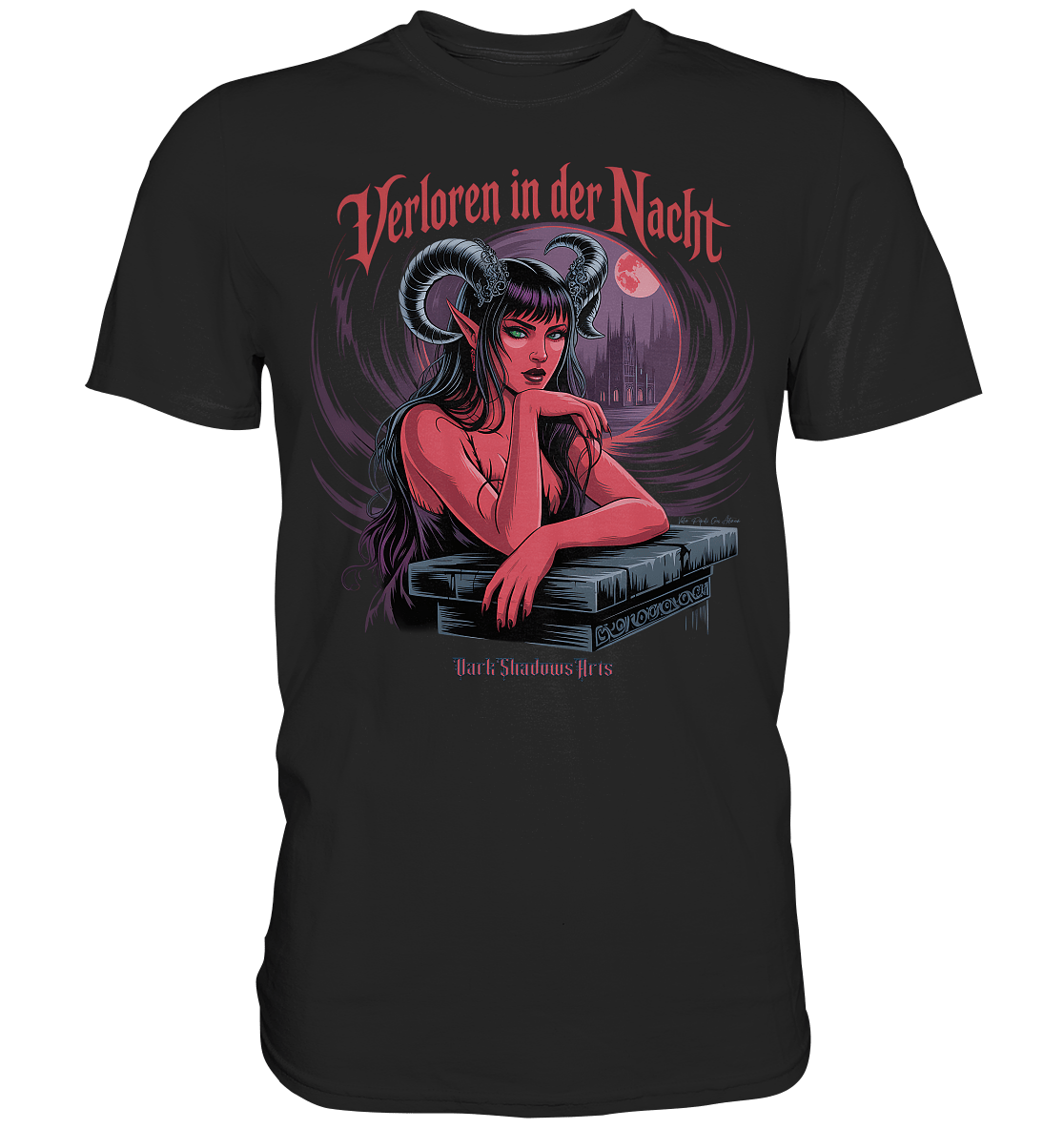 Verloren in der Nacht – Die dunkle Schönheit der Finsternis - Premium Shirt | Unisex - Shirts | Dark Shadows Arts