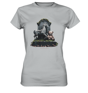 Verwittertes Karussellpferd und Plüschbär - Grabstein im Verfall - Ladies Premium Shirt | Lady - Shirts | Dark Shadows Arts