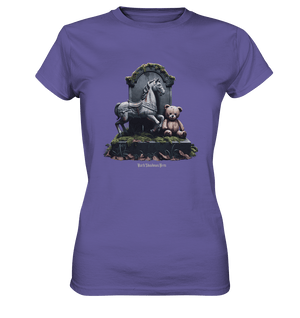 Verwittertes Karussellpferd und Plüschbär - Grabstein im Verfall - Ladies Premium Shirt | Lady - Shirts | Dark Shadows Arts