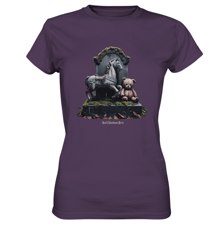 Verwittertes Karussellpferd und Plüschbär - Grabstein im Verfall - Ladies Premium Shirt | Lady - Shirts | Dark Shadows Arts