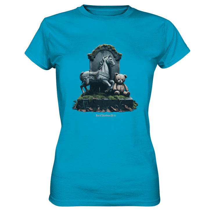 Verwittertes Karussellpferd und Plüschbär - Grabstein im Verfall - Ladies Premium Shirt | Lady - Shirts | Dark Shadows Arts